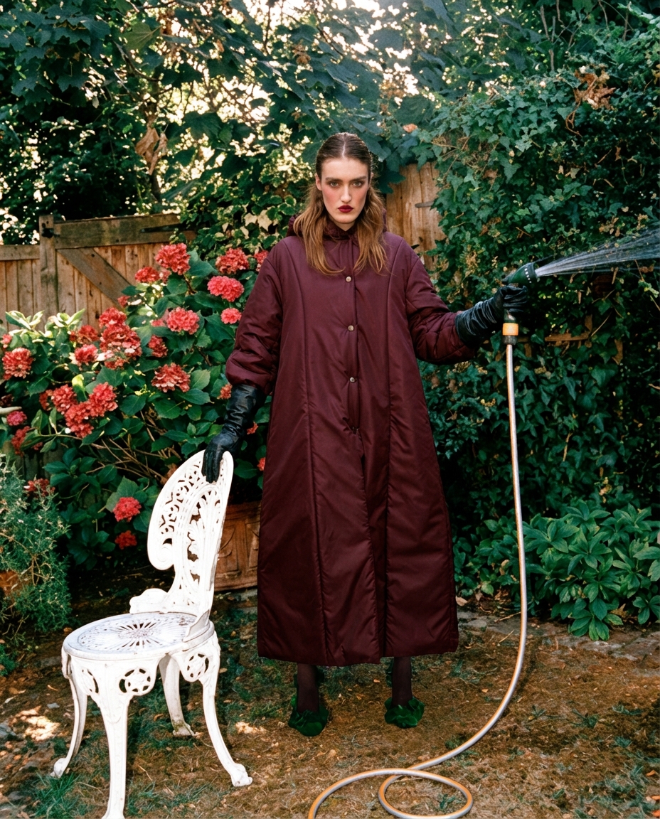 Пальто утепленное №35 Burgundy