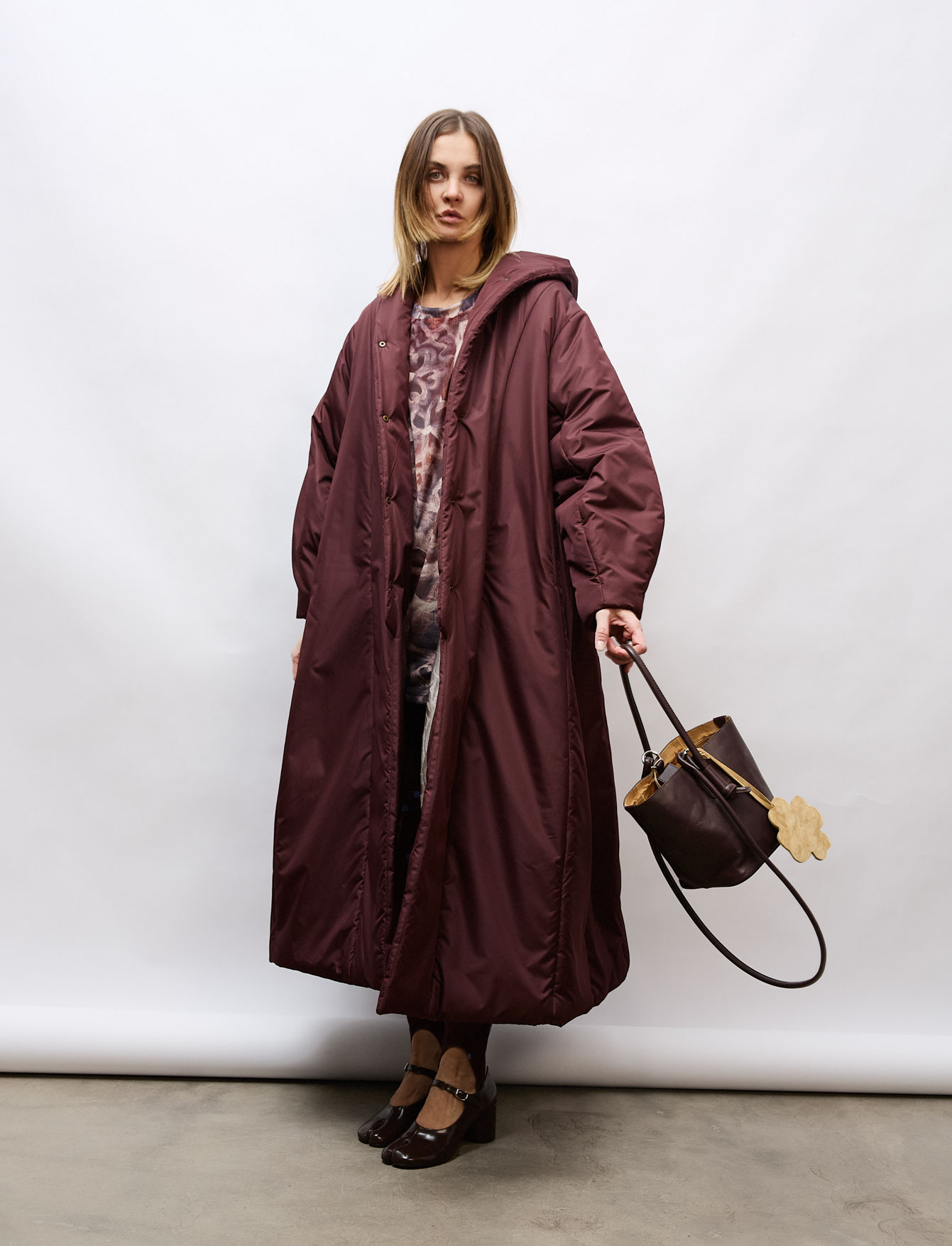 Пальто утепленное №35 Burgundy