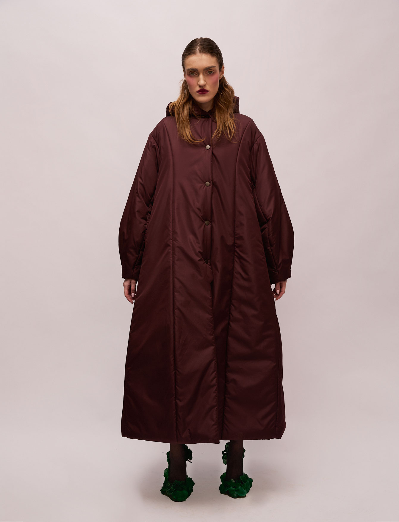 Пальто утепленное №35 Burgundy