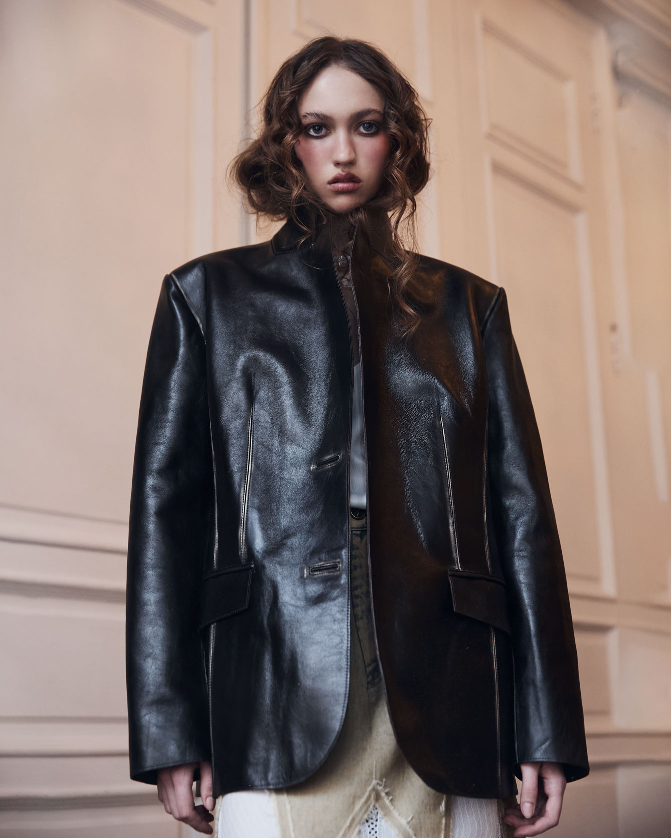 Пиджак №58 Leather Flower. EX