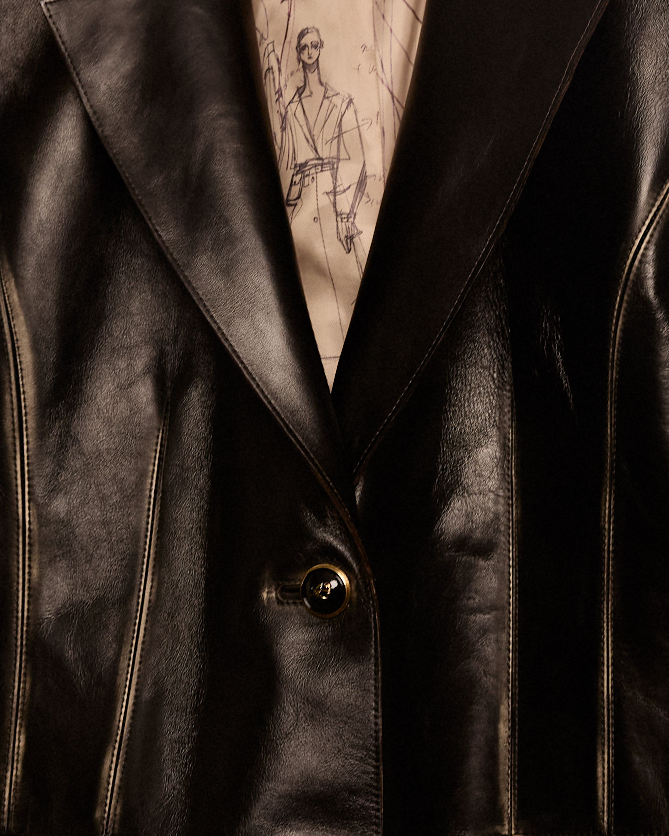 Пиджак №58 Leather Flower. EX