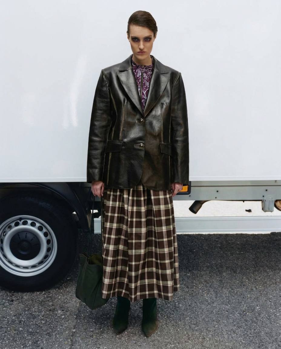 Пиджак №58 Dark Choco. Leather. EX