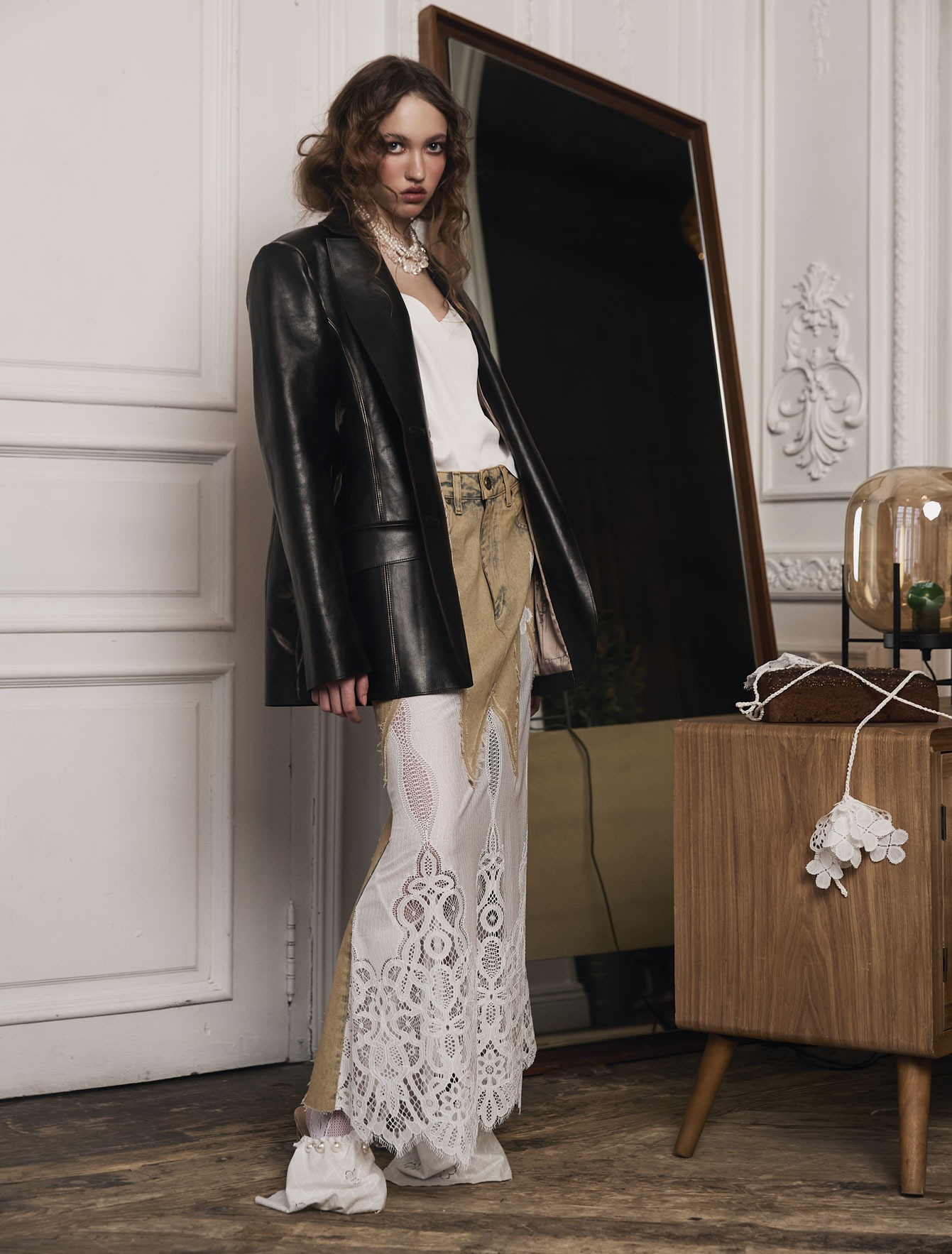 Пиджак №58 Leather Flower. EX